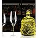 Whiskey Decanter Glasses - Personalized Flask Carafe Decanter Transparent 100% Lead Free Crystal Clear for Brandy,Scotch,Bourbon,Vodka,Liquor - 750ml