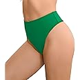Bellecarrie Women's Thong Rave Bottoms High Waisted High Cut Bikini Bottoms…