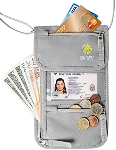 Passport Holder by Organizer Solution, Travel Wallet with Rfid, Neck Pouch