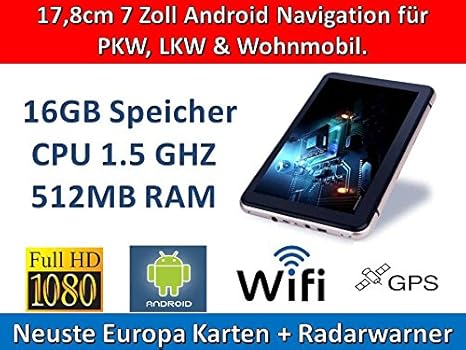 17,8 cm 17.78 cm con Android 4.4, coche, GPS, navegador GPS ...