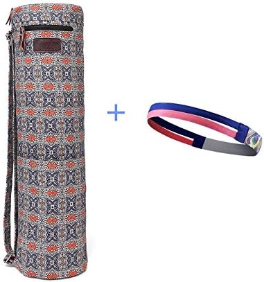 KHHK Yoga Mat Bag with Functional Storage Pocket,Carry Bags for Yogo Mats, Yoga Strap and Exercise Mat (Pumpkin flowers)