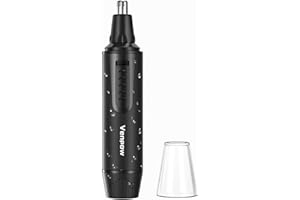 Venpow Ear and Nose Hair Trimmer Clipper Professional Not Pulling Eyebrow Ear Nose Trimmer with Dual Edge Spinning Blades, Black