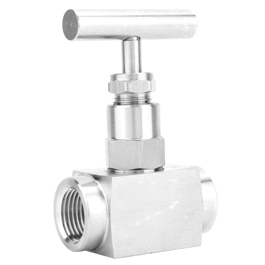Straight Needle Valve, High Pressure Stainless Steel BSPP Female Thread Straight Needle Valve for Water Transmission (1/2'') - Image 4