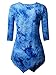 DJT Women's Side Split Tie Dye T-Shirt Casual Loose Tunic Tops X-Large Light Blue
