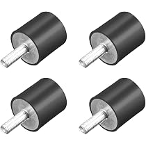 Supports Anti-vibration Caoutchouc Lot De 4 - 20x30 Mm, Goujons M6 X 18 Mm, Pour Moteurs Et Machines