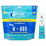 Liquid I.V. Hydration Multiplier Non-GMO/Vegan/Gluten-Free Vitamins, Minerals, 3X Electrolytes - 30 Stick Packs (Acai Berry)