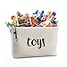 Fawn Hill Co Toy and Book Storage Boxes for Kids or Pets - White Medium - 2 Pack