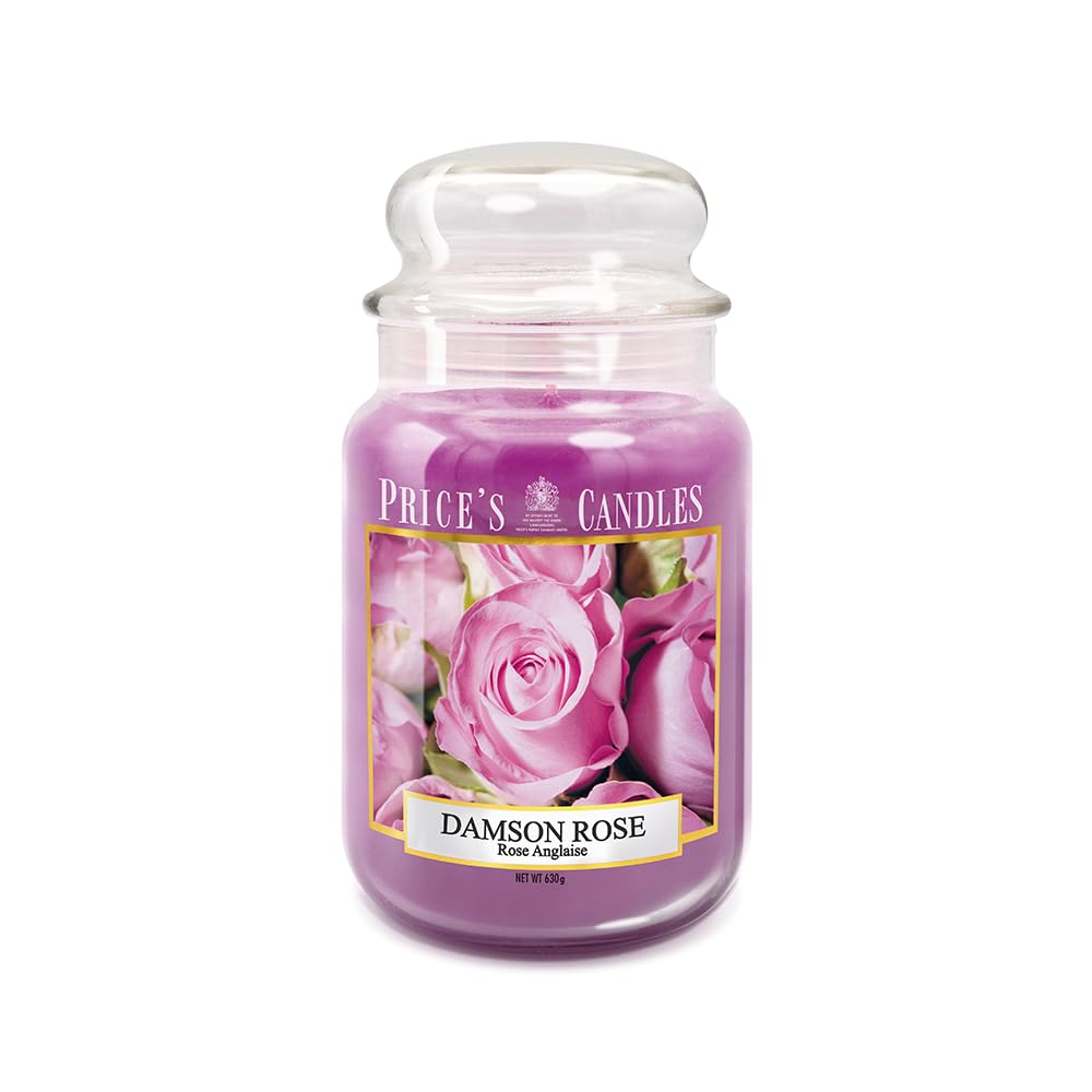Price's - Damson Rose Large Jar Candle - Sweet, Delicious, Quality Fragrance - Long Lasting Scent - Up to 150 Hour Burn Time — image 1