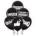 Social Media Party Balloons, Theme Birthday Decoration Supplies, 24pcs Black Premium Latex