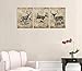 arteWOODS Deer Canvas Wall Art Decor Retro Reindeer Canvas Artwork Vintage Elk Pictures for Home Office Decoration Framed Ready to Hang 12