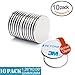 FEYG Neodymium Disc Magnets, 10Pcs Super Strong Rare Earth Magnets with 12Pcs Adhesive Backing, 1.26”D X 0.08”H for DIY Crafts, Fridge, Scientific Use