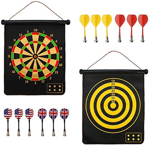 HelaCueil Magnetic Safe Dartboard diameter 38cm /15-inch with 12 darts - for Children and Adults Dartboard - Image 3