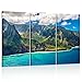 KREATIVE ARTS - Large Nature Art Poster Print on Canvas View on Napali Coast on Kauai island on Hawaii Landscape Pictures for Office Walls 16x32inchx3pcs