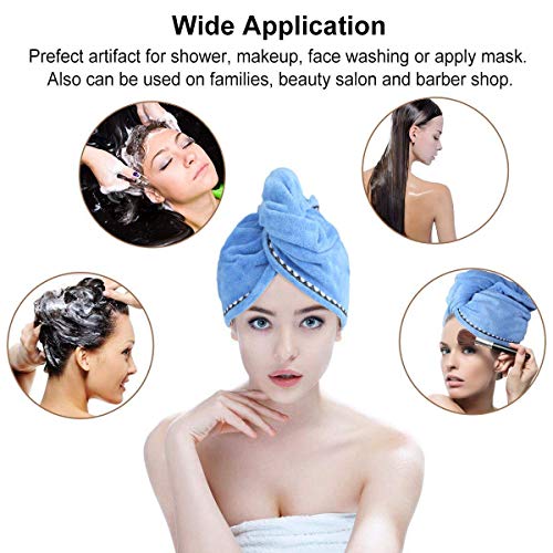 3 Pack Microfiber Hair Towel, Hair Drying Towels Wrap Turban, Super