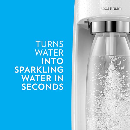 SodaStream Fizzi Sparkling Water Maker Bundle (White), with CO2, BPA