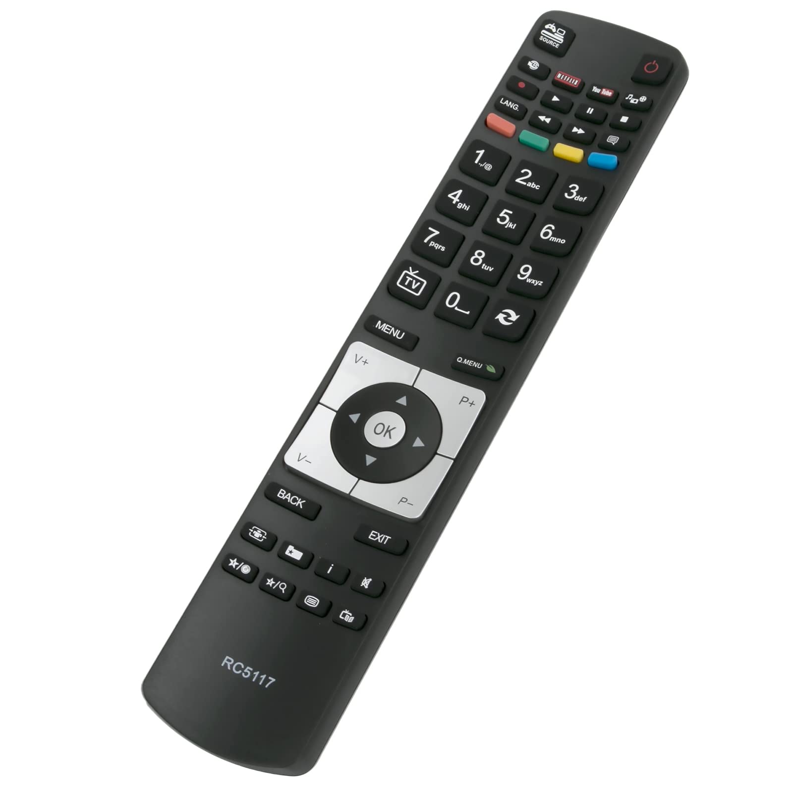 RC5117 Replacement Remote Control Fit for HITACHI JVC Digihome BUSH POLAROID Finlux Celcus LUXOR Laurus Telefunken TVs