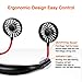 BroElec Portable Fan Hand Free Small Personal Mini USB Fan 2000mAh Rechargeable Battery Operated Neck Fan 12H Working Hours 3 Speeds 360 Degree Adjustment Head for Office Travel Outdoor Camping(Black)