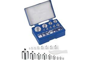 MAYMII·HOME 17 Pcs 10mg-100g Grams Calibration Weights Set, Weights Calibration, Precision Stainless Steel Calibration Weight Kit, Scale Calibration Weight Kit for Digital Balance Scale, Jewellery Scale