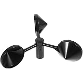 VANZACK Anemometer Housing Replacement Wind Speed Sensor Cup 3-Cup Wind Anemometer Shell for Outdoor Weather Monitoring 5.90 X 5.90 X 2.44 in