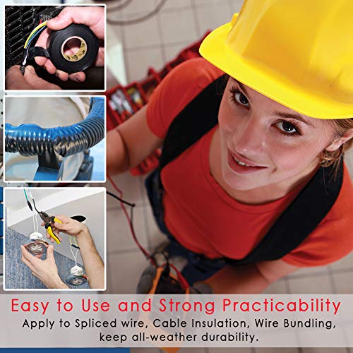 image for LYLTECH White Electrical Tape by ERUW, Pass UL/CSA Certification. Wate