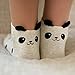 Caramella Cotton Novelty Socks Panda Ankle Socks for Girls and Women (Pack of 4)