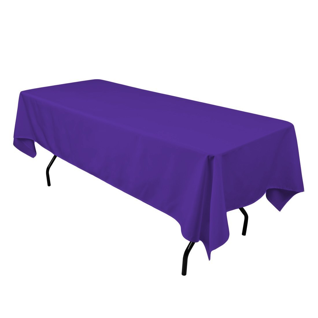Tablecloth 60X102In Polyester Purple Table Washable Party For