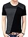 Yong Horse Men's Casual T-Shirts Crewneck Cotton Short Sleeve Mens Shirts Teen Boys Graphic Tee Shirt Sun Protection UPF 50+ UV for Outdoor Sport Running Hiking Gym Slim Fit Black XXL