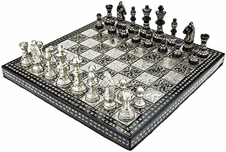 Collectible Chessncrafts Chess Board/Set - Brass Carving In VELVET Box Chess Board (DHL Shipping)