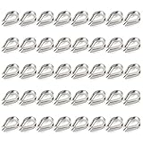 Teenitor 40 PCS M2 Stainless Steel Thimble 3/64