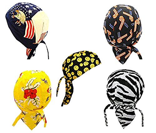Do Rag Cap Du Rag Set Bandana Chemo Head Wrap Motorcycle Skull Cap