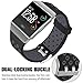 SKYLET for Fitbit Ionic Bands, 3 Pack Soft Breathable Accessories Wristbands for Fitbit Ionic Bracelet with Buckle (No Tracker)[3PC: Black-Gray&Black-Red&Black-Green]