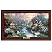 The Bradford Exchange The Illuminated Thomas Kinkade Beyond Lamplight Bridge Wall Decor Canvas Print