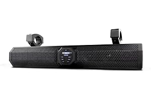 DS-18 SB24BT 24" Marine Water-Resistant Amplified Sound Bar, 100W RMS, Bluetooth 5.0, 6-Speaker System (4x3 Woofers, 2x1 Twee