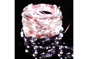 2/3/5/10M LED Lights String Fairy Garland Light Lamp Christmas Wedding Party Xmas Lighting Decoration (White,5m)