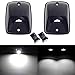 HERCOO LED License Plate Light Lamp Lens White Bulbs Black Housing Compatible with Tacoma1995-2004 Pickup Truck Rear Step Bumper Aftermarket Replacement, Pack of 2