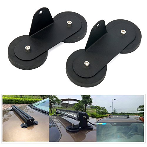 8milelake Powerful Mount Bracket Sucker Holder Magnetic Base for Roof Led Light Bar Offroad