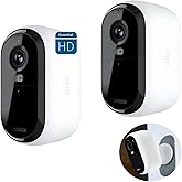 Arlo 2 Pack Essential Spotlight Camera, Wireless Security Camera, Outdoor Camera HD (2nd Gen),1080p Video, Color Night Vision, Direct to WiFi No Hub Needed, Surveillance cam, White