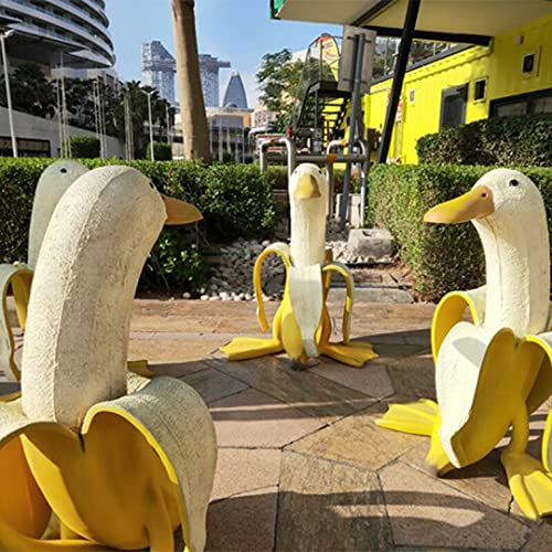 Creative Banana Duck Art Statue Figurine Garden Yard Outdoor Decor