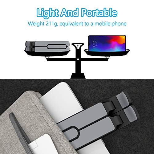 cshare Laptop Ständer, 6 Stufen der Höhenverstellung Notebook Ständer,Tragbarer Multi-Winkel Einstellbar Faltbar Rutschfester Halterung für MacBook Air/Pro,Lenovo,Tablets,HP,Kindle von 7-17 Zoll,ABS