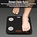 Adoric Bluetooth Body Fat Scale Digital Bathroom Smart Scale with Free APP for Android and IOS, Large LCD Display, Body Composition Monitor for Measuring Weight, Bone, Water, Muscle, Fat, BMI, BMR