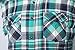 NUTEXROL Men's Casual Flannel Plaid Shirt Sleeveless Cotton Plus Size Vest Green and White L