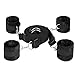 Lighting Mall Cuff Bondage Kit--Under Bed Restraints Handcuffs Set Toys for Hand, Wrist,Ankle and Thigh, with Adjustable Soft Hand &Leg Cuffs Sets for Sizes of Mattress--Easy Access Portable--Black