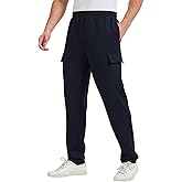 TTZ Men’s Tall Cargo Sweatpants 34"/36" Inseam Extra Long Workout Lounge Pants with Pockets for Tall Men