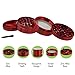 DCOU Zinc Alloy Tobacco Grinder/Herb Grinder with Magnetic Lid, Sifter and Pollen Scraper, 4-Piece, 2.14