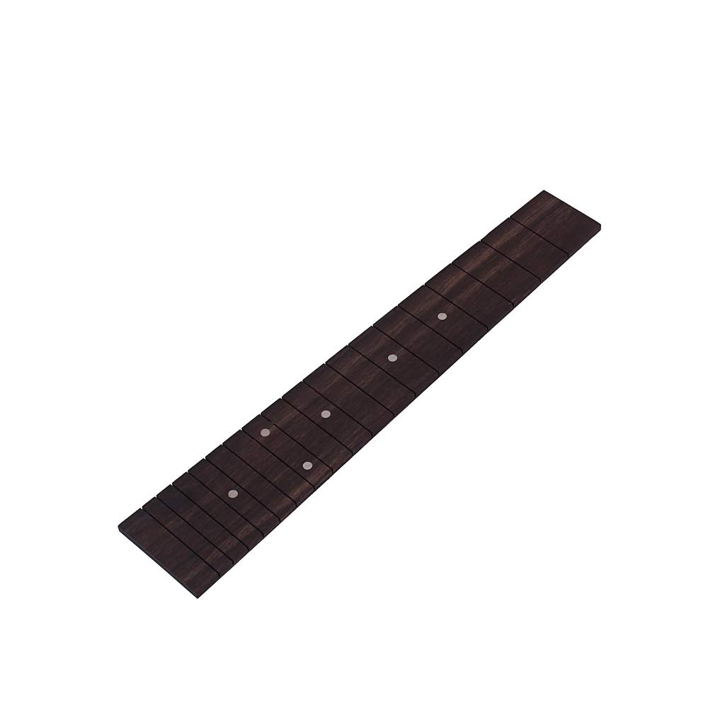 Alnicov Ebony 18 Frets Ukulele Fretboard for Concert Ukulele Luthier Tool Replacement Parts