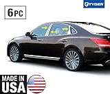 Made In USA! Works With 2012-2017 Hyundai Equus 6PC Stainless Steel Chrome Pillar Post Trim