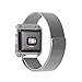 Fitbit Blaze Accessory New Style Frame Housing With Band,Large(6.3-9.1 in),Shareconn Milanese Loop Stailess Steel Bracelet Strap (Silver Frame+Loop)