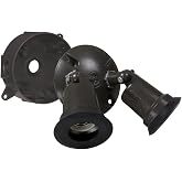 Hubbell LT233Z Bell Traditional Outdoor Flood Light Kit, Bronze | Die-Cast Metal Construction, Powder Coat Finish, UL Listed, NEC Compliant, Includes Round Box, Mounting Hardware Included