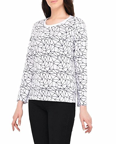 vivid bharti full sleeve round neck printed t-shirt