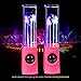 SoundSOUL Water Fountain Speakers Bluetooth Dancing Water Speakers (Dual 3W Speakers, 4 Colored LED Lights, Bluetooth 4.0, Music Control Button) - Pink